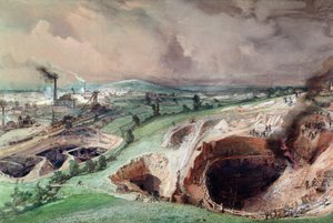 Dagbrudd i Blanzy, Saone-et-Loire, 1857